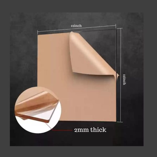 1212 inch Acrylic Sheet 2mm thick - 1pcpack