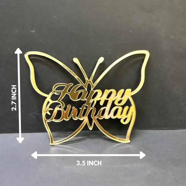Happy Birthday Butterfly Acrylic cutout - 10pcpack