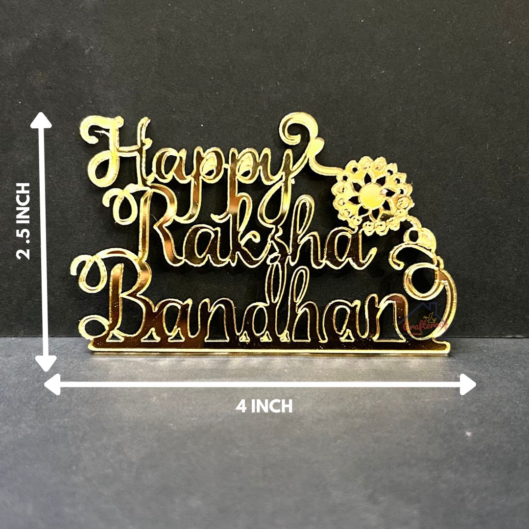 Happy Raksha Bandhan Acrylic Cutout - 10pcpack