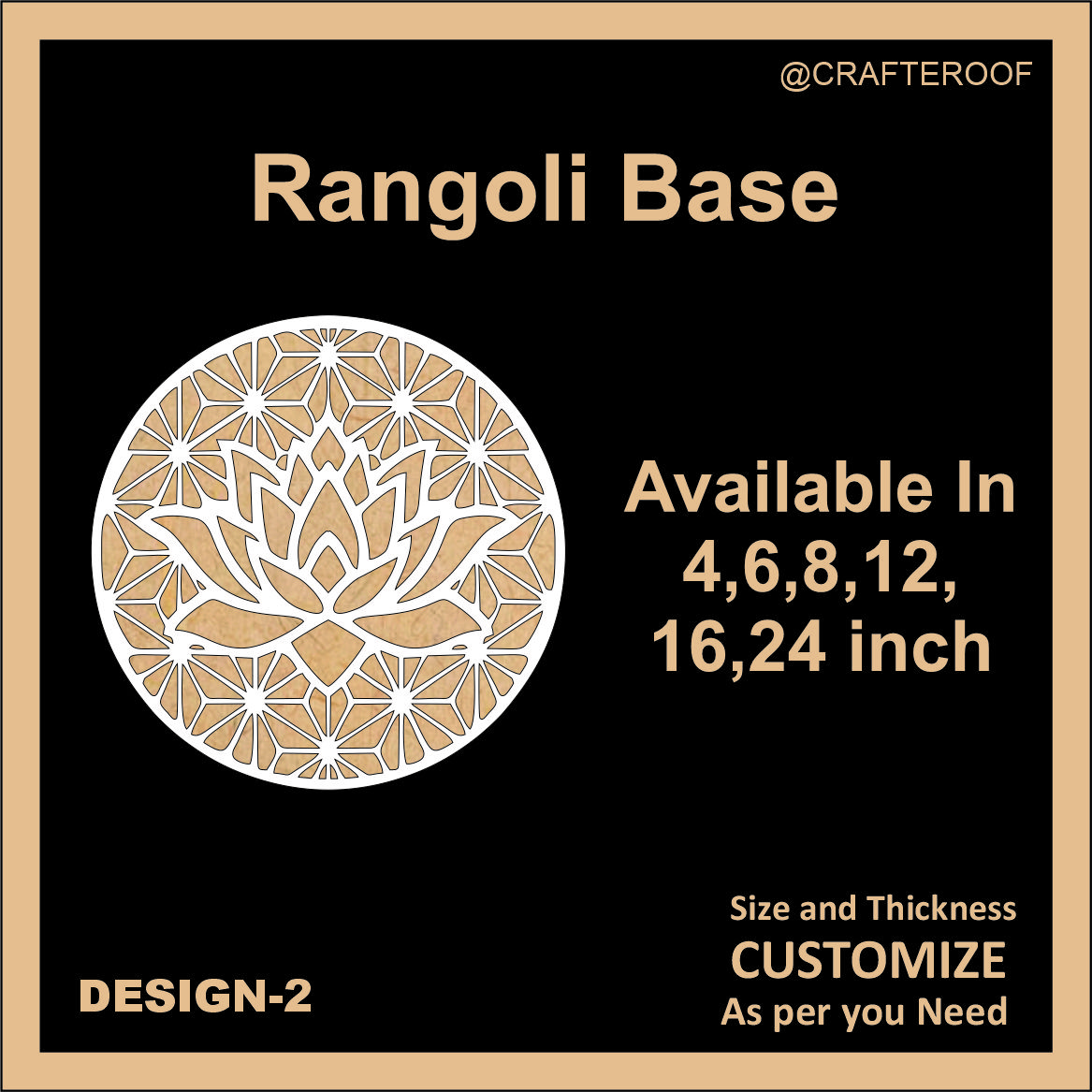 Reusable Rangoli base #2 - To fill color