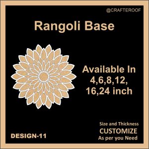 Reusable Rangoli base #11 - To fill color