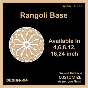 Reusable Rangoli base #24 - To fill color