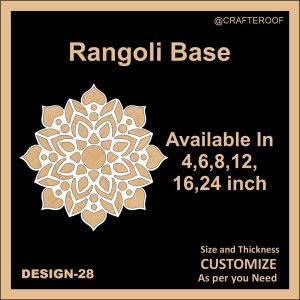 Reusable Rangoli base #28 - To fill color