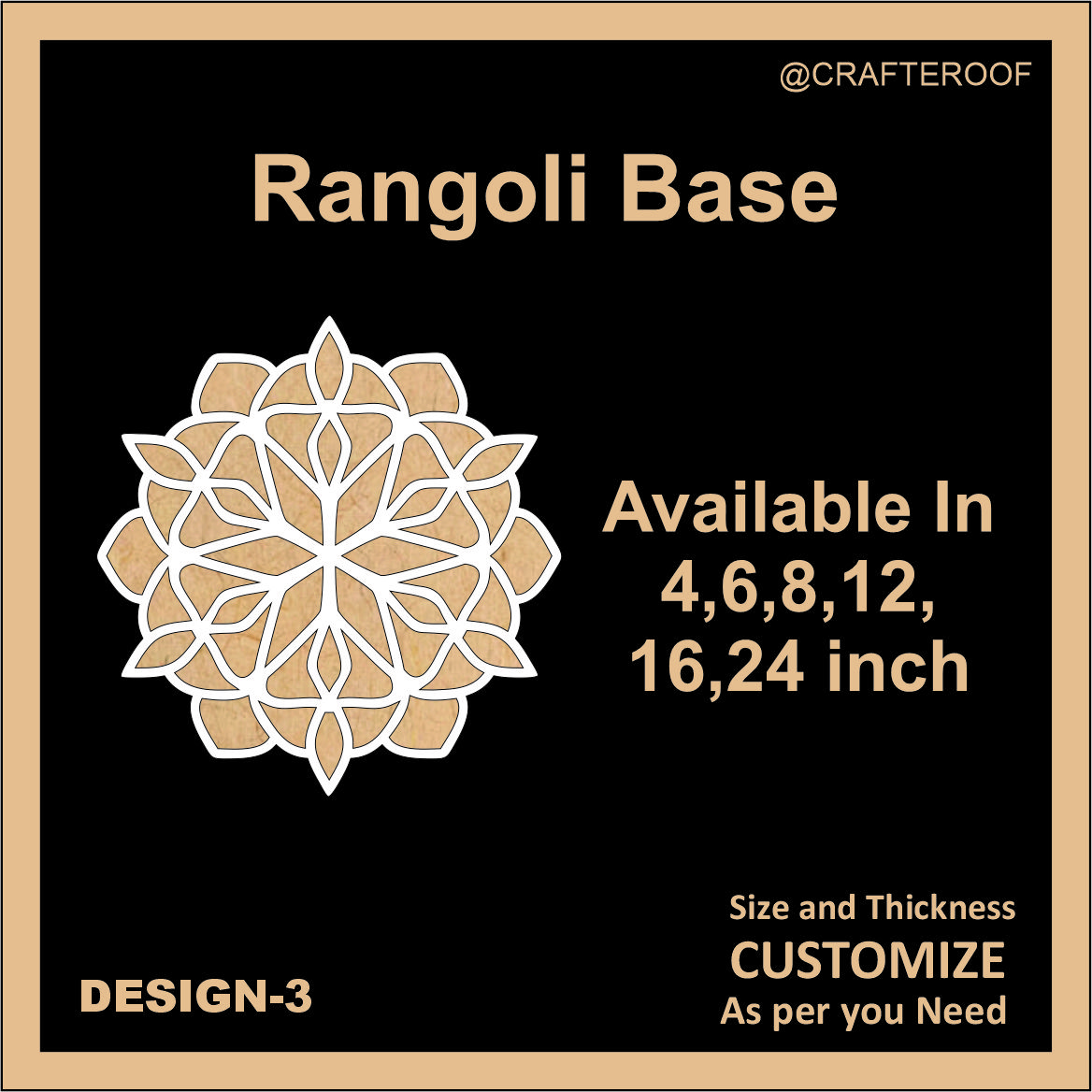 Reusable Rangoli base #3 - To fill color