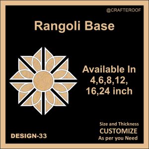 Reusable Rangoli base #33 - To fill color