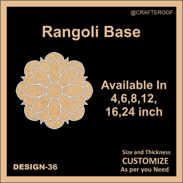 Reusable Rangoli base #36 - To fill color