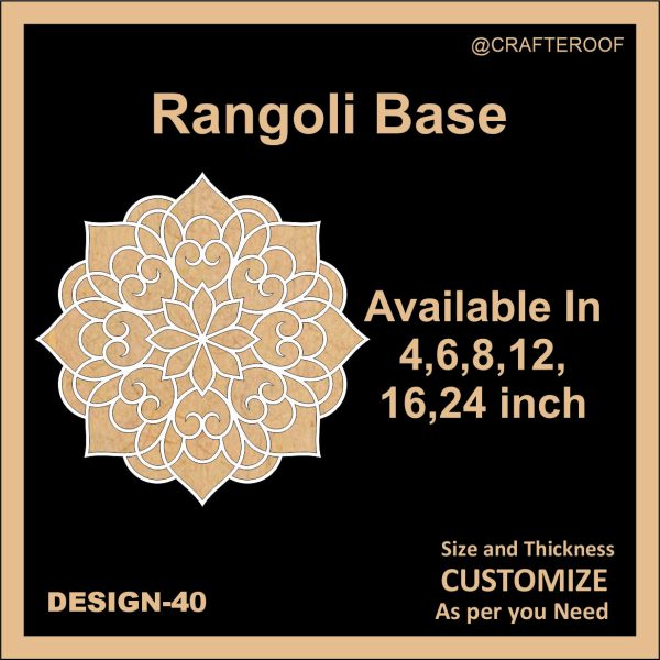 Reusable Rangoli base #40 - To fill color