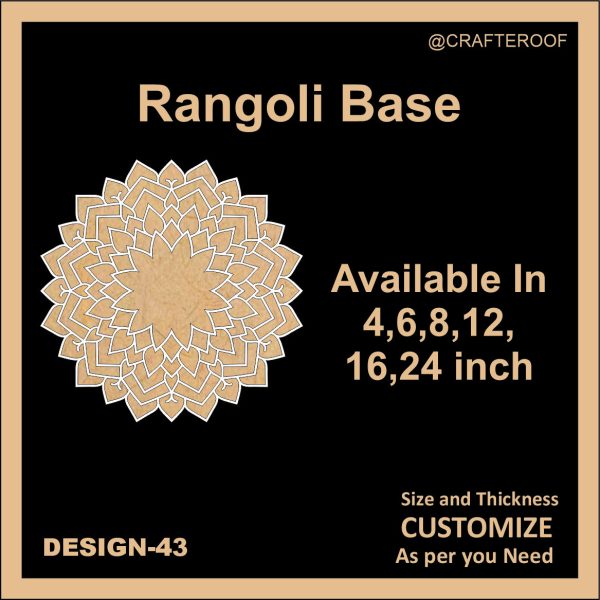 Reusable Rangoli base #43 - To fill color