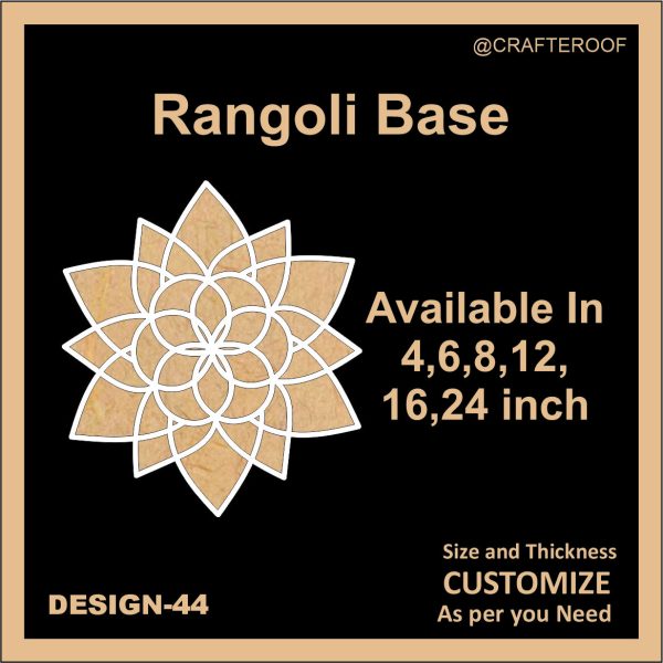 Reusable Rangoli base #44 - To fill color