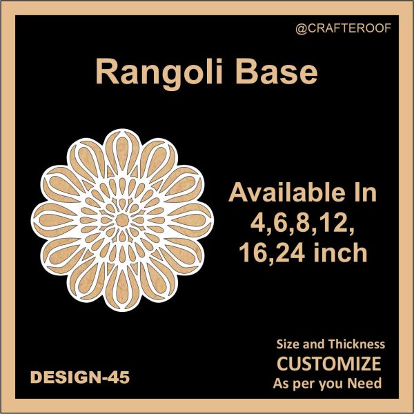 Reusable Rangoli base #45 - To fill color