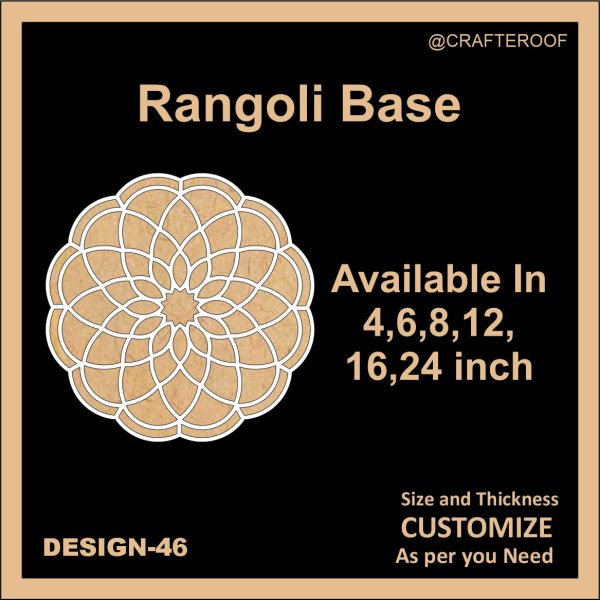 Reusable Rangoli base #46 - To fill color