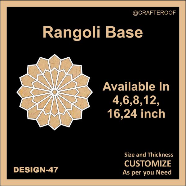 Reusable Rangoli base #47 - To fill color