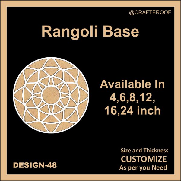 Reusable Rangoli base #48 - To fill color