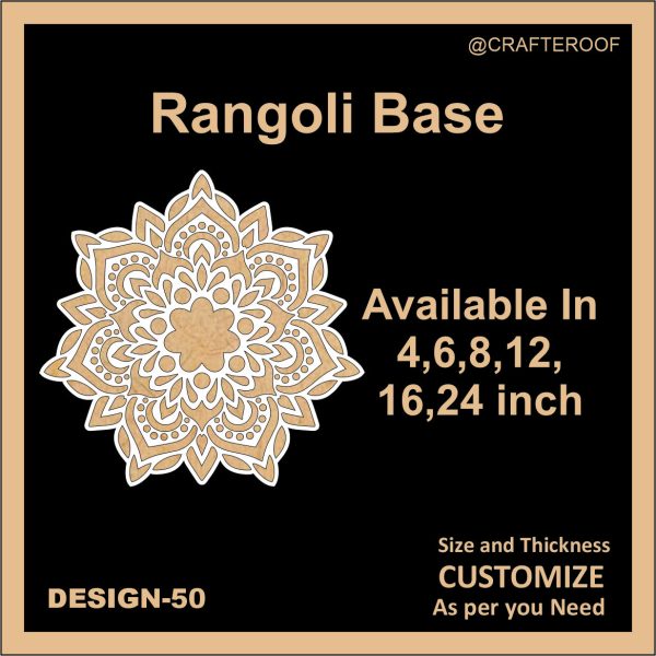 Reusable Rangoli base #50 - To fill color