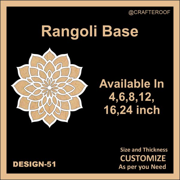 Reusable Rangoli base #51 - To fill color