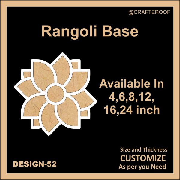 Reusable Rangoli base #52 - To fill color