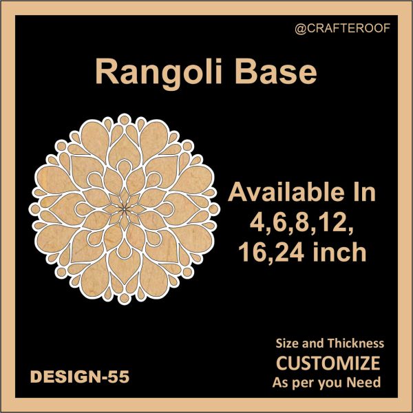 Reusable Rangoli base #55 - To fill color