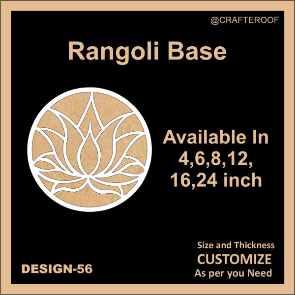 Reusable Rangoli base #56 - To fill color