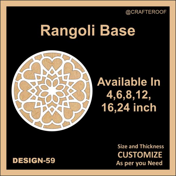 Reusable Rangoli base #59 - To fill color