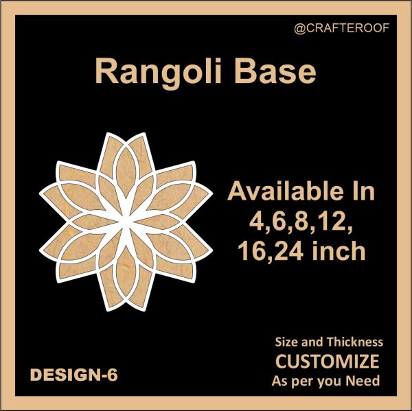 Reusable Rangoli base #6 - To fill color