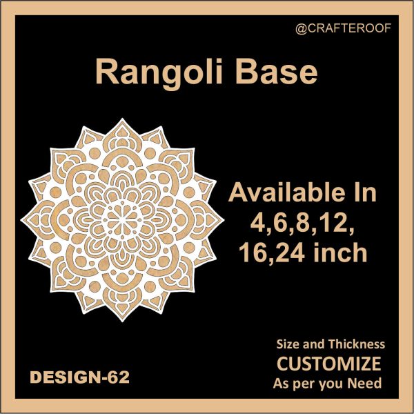 Reusable Rangoli base #62 - To fill color
