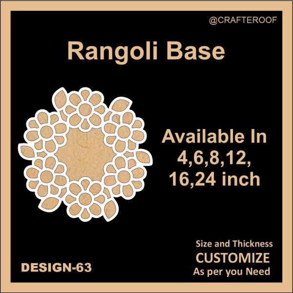 Reusable Rangoli base #63 - To fill color