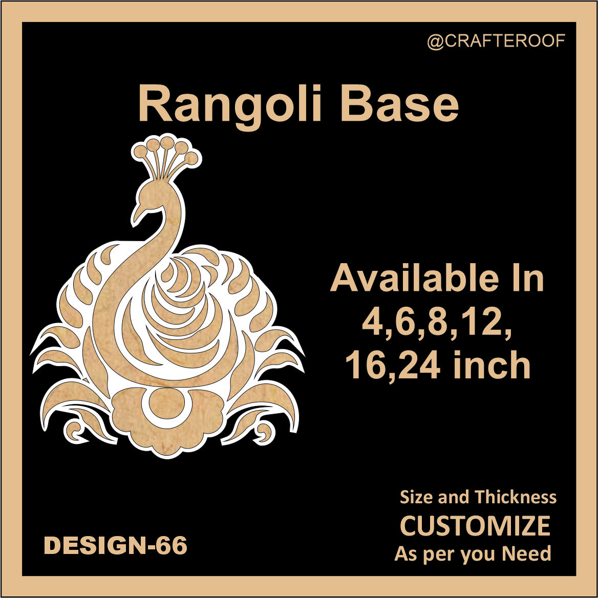 Reusable Rangoli base #66 - To fill color