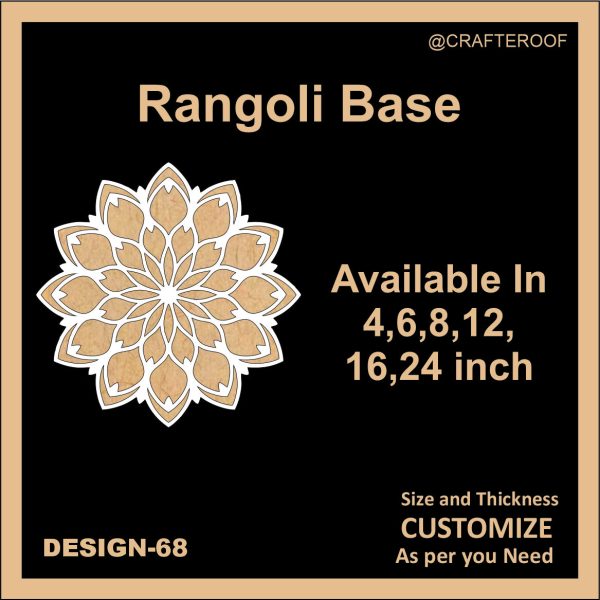 Reusable Rangoli base #68 - To fill color