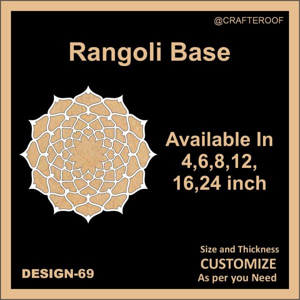 Reusable Rangoli base #69 - To fill color
