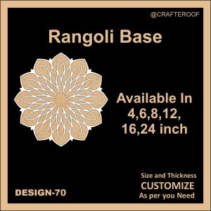 Reusable Rangoli base #70 - To fill color
