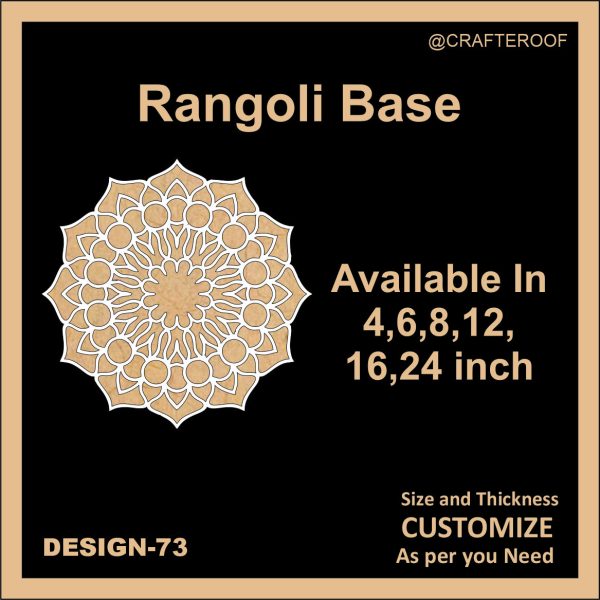 Reusable Rangoli base #73 - To fill color
