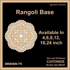 Reusable Rangoli base #75 - To fill color