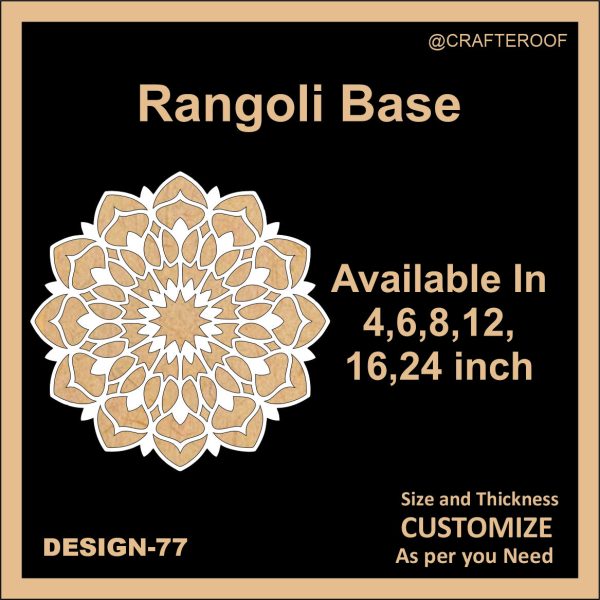 Reusable Rangoli base #77 - To fill color