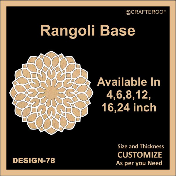 Reusable Rangoli base #78 - To fill color