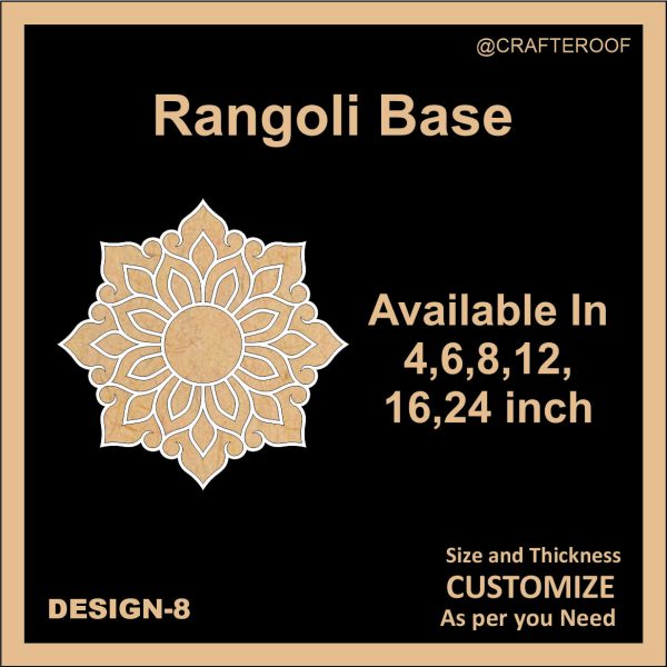 Reusable Rangoli base #8 - To fill color
