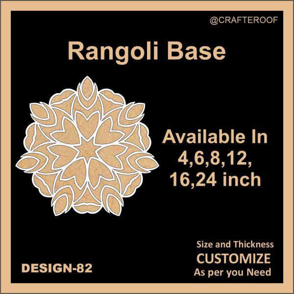 Reusable Rangoli base #82 - To fill color