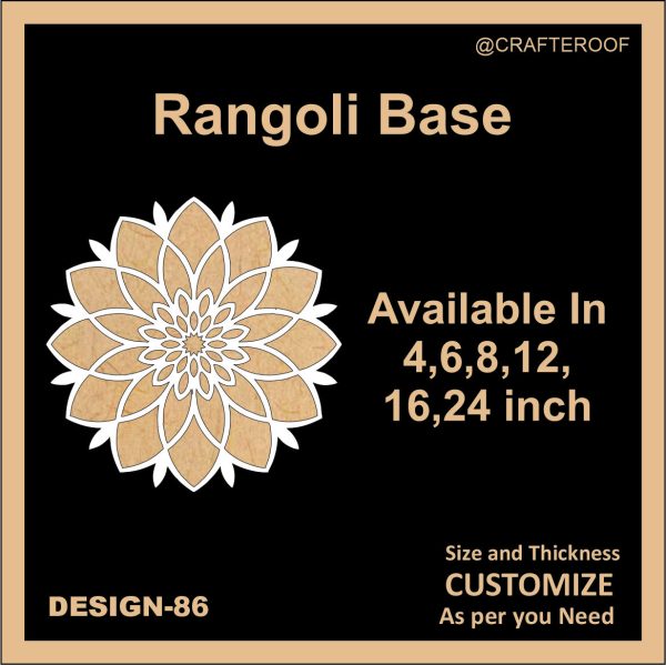 Reusable Rangoli base #86 - To fill color