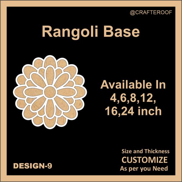 Reusable Rangoli base #9 - To fill color