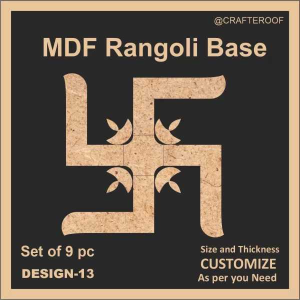 Mdf Rangoli Base - Design #13