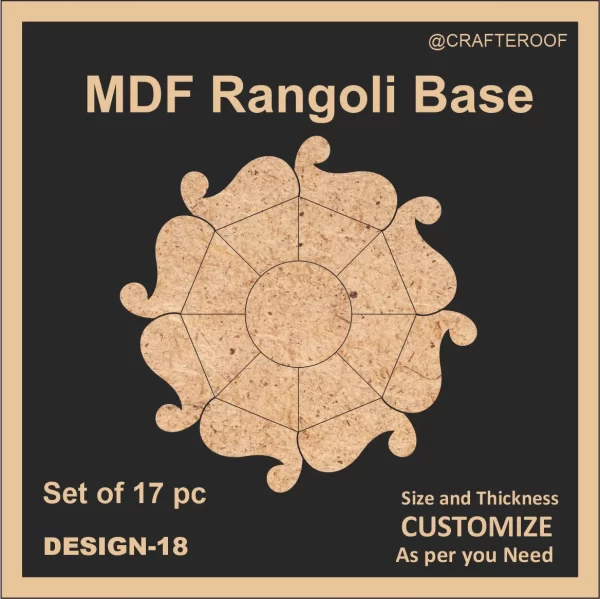 Mdf Rangoli Base - Design #18
