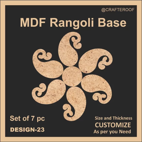 Mdf Rangoli Base - Design #23