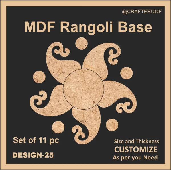 Mdf Rangoli Base - Design #25