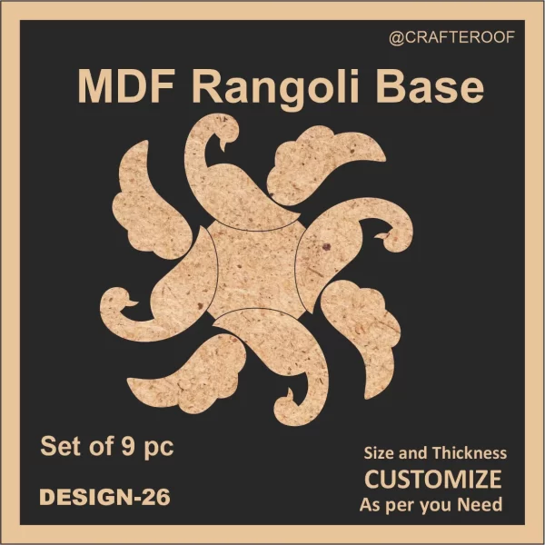 Mdf Rangoli Base - Design #26
