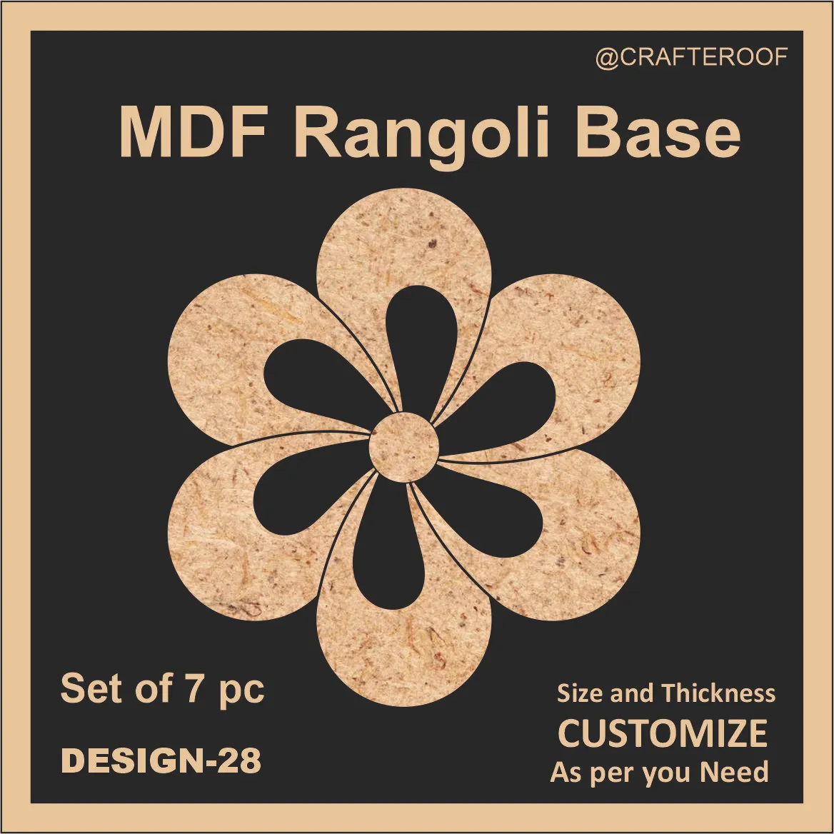 Mdf Rangoli Base - Design #28