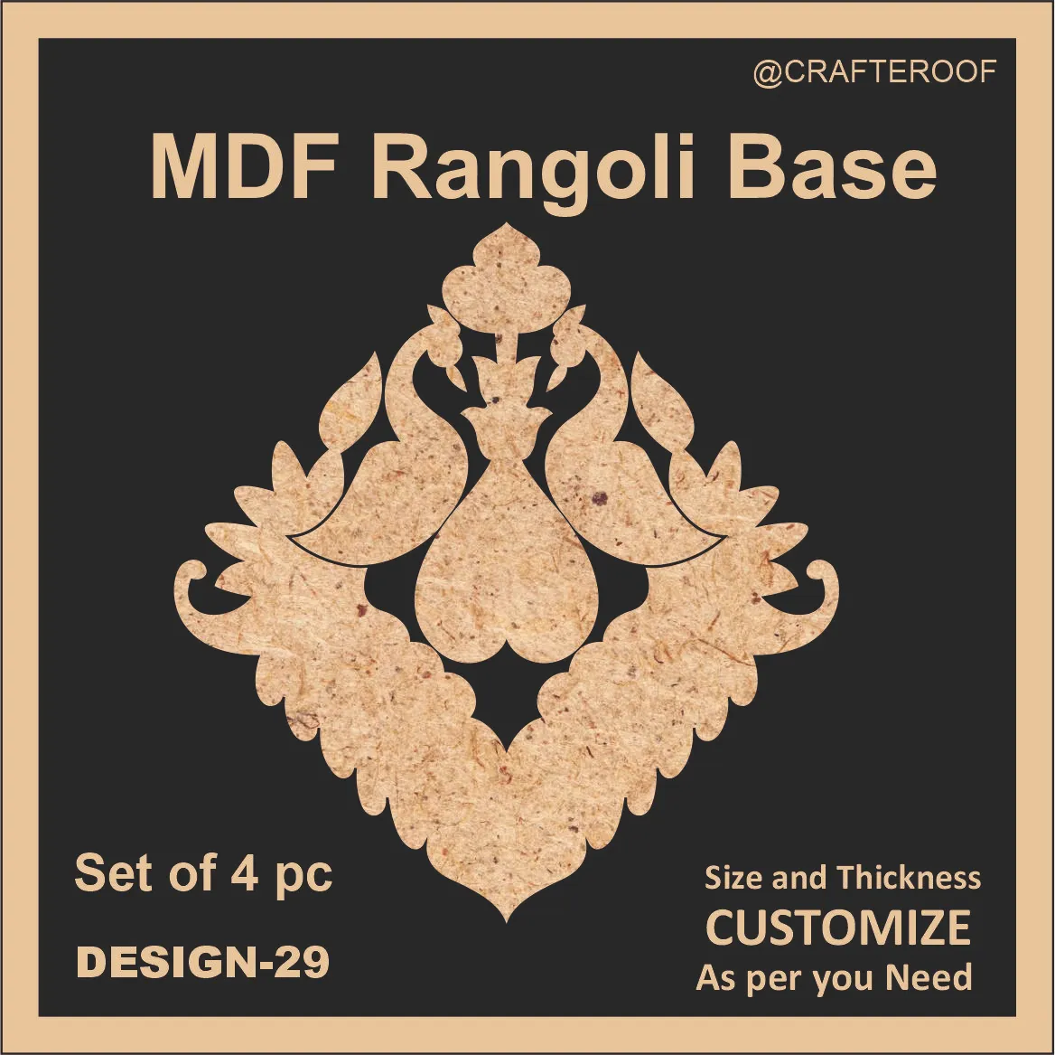 Mdf Rangoli Base - Design #29