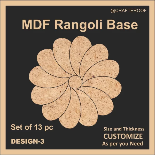 Mdf Rangoli Base - Design #3