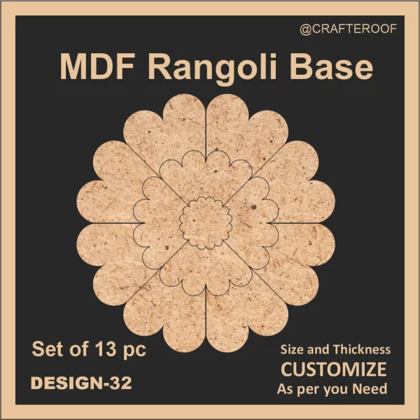 Mdf Rangoli Base - Design #32