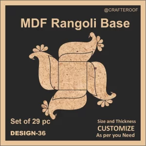 Mdf Rangoli Base - Design #36