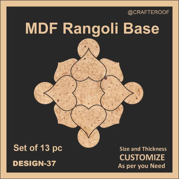 Mdf Rangoli Base - Design #37