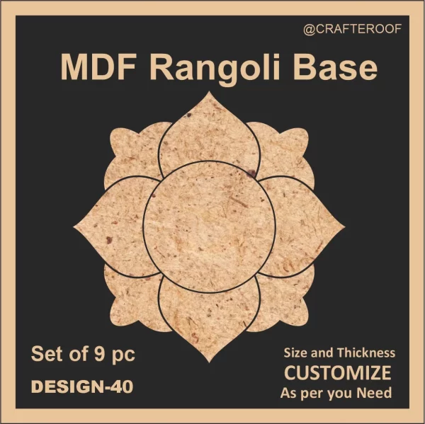 Mdf Rangoli Base - Design #40